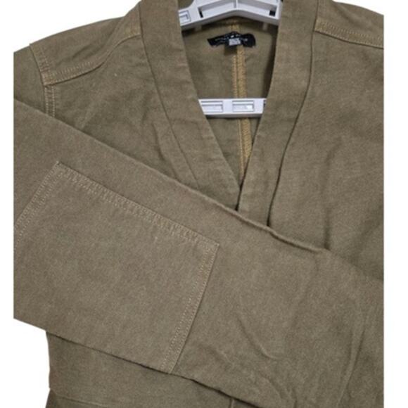 Lucky Brand Olive Utility Jumpsuit XS Cropped Workwear Style - Picture 5 of 8